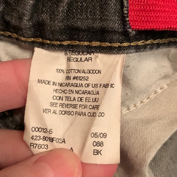 Arizona gray size 8 carpenter jeans adjustable waist boy’s denim 6 pockets VGUC - Picture 7 of 9